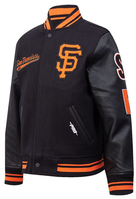 Pro Standard Youth San Francisco Giants Black Script Varsity Jacket product image