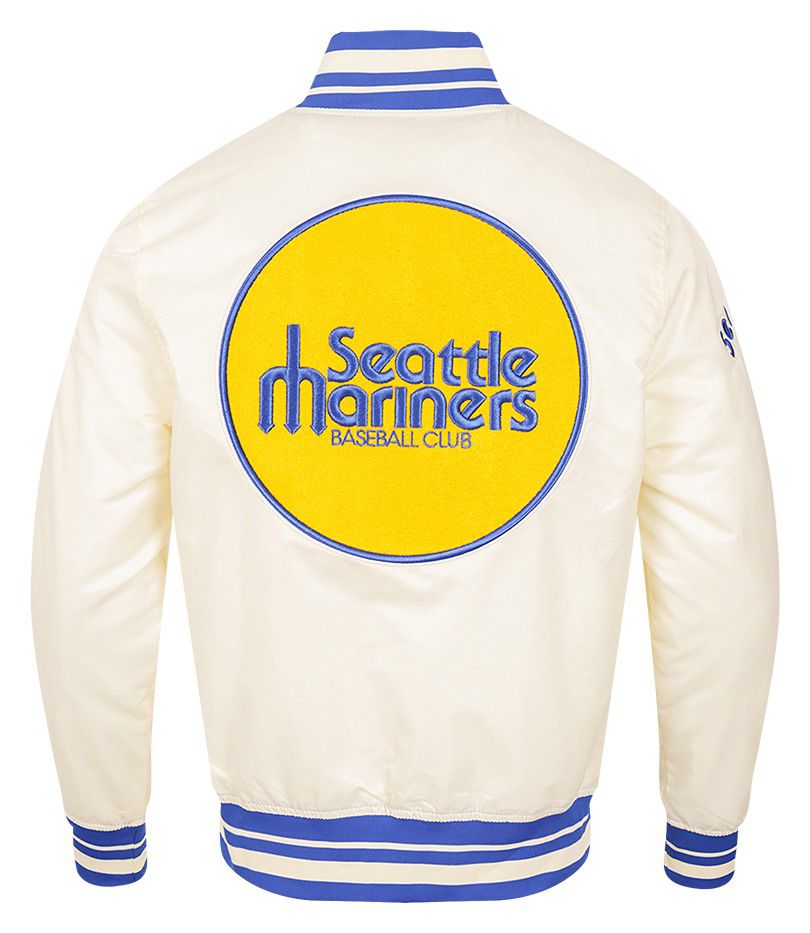 Pro Standard Men's Seattle Mariners Retro Rib Satin Jacket product image