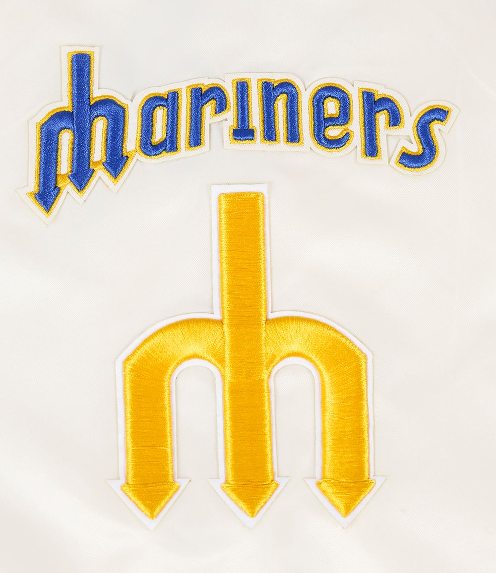Pro Standard Men's Seattle Mariners Retro Rib Satin Jacket product image