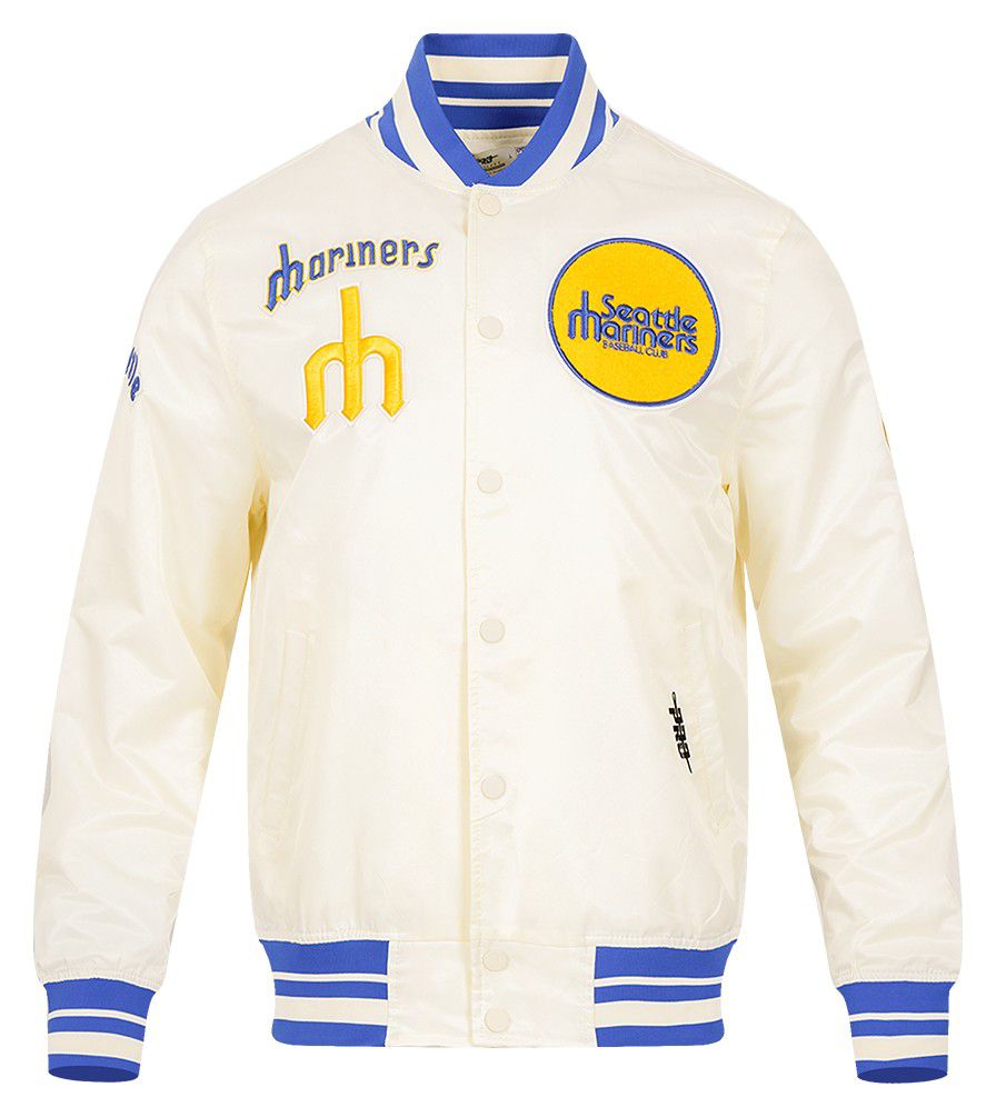 Pro Standard Men's Seattle Mariners Retro Rib Satin Jacket product image