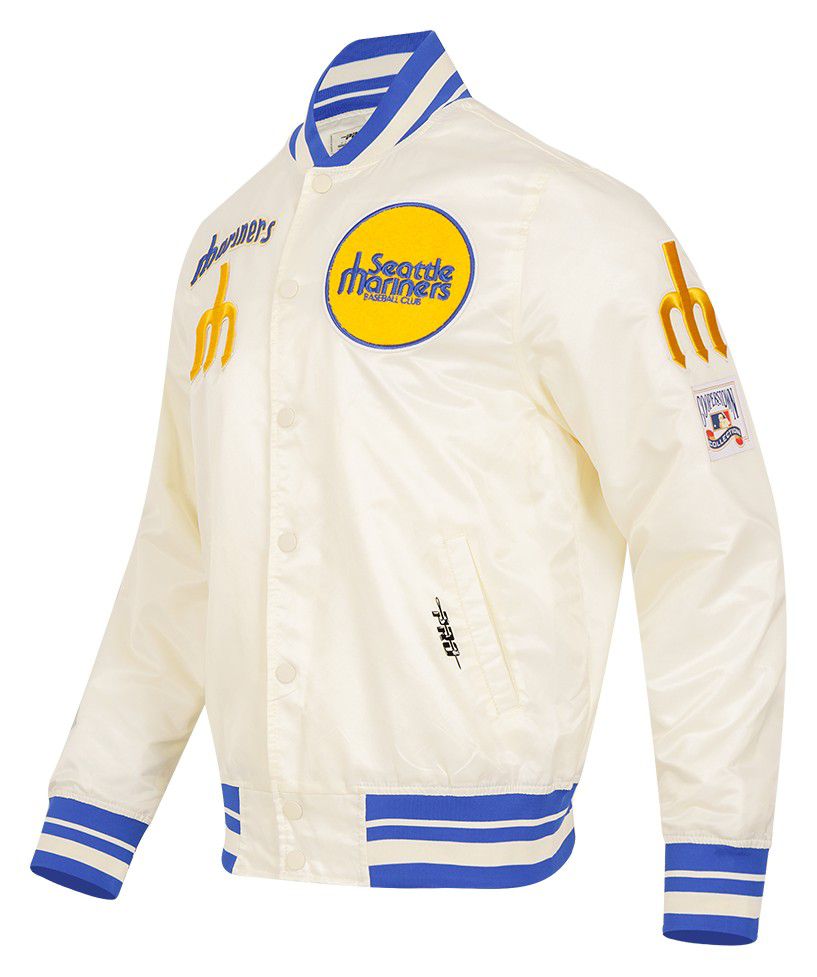 Pro Standard Men's Seattle Mariners Retro Rib Satin Jacket product image