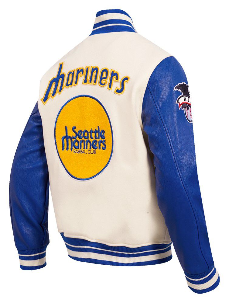 Pro Standard Men's Seattle Mariners Wool Varsity Jacket product image