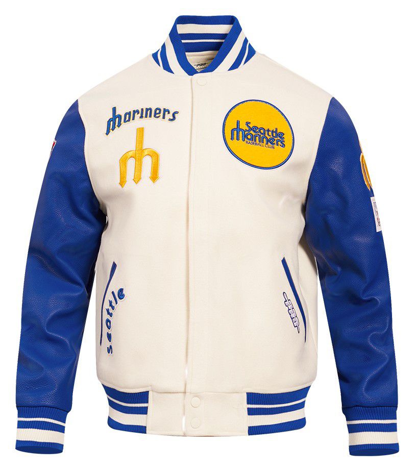 Pro Standard Men's Seattle Mariners Wool Varsity Jacket product image