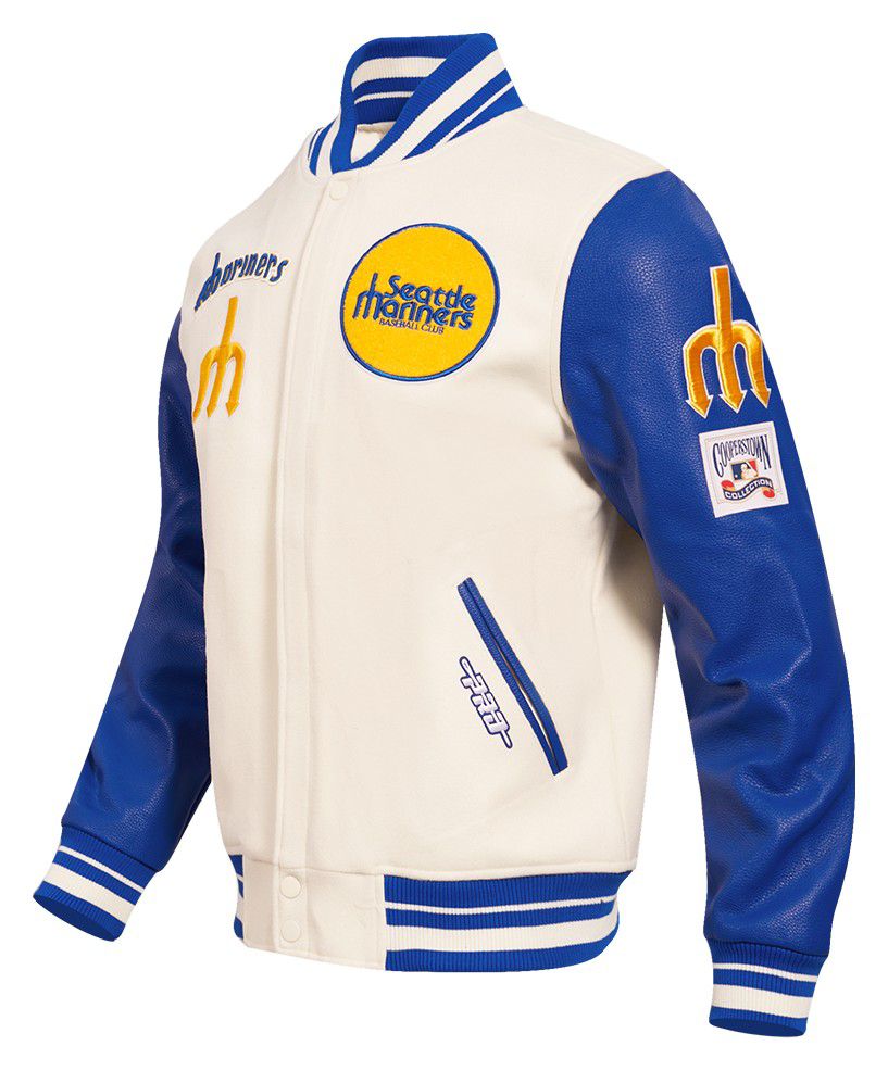 Pro Standard Men's Seattle Mariners Wool Varsity Jacket product image
