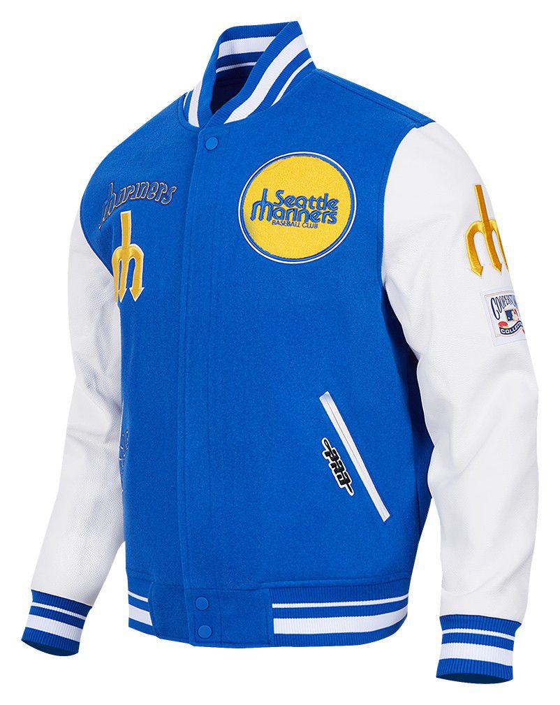 Pro Standard Men's Seattle Mariners Wool Varsity Jacket product image