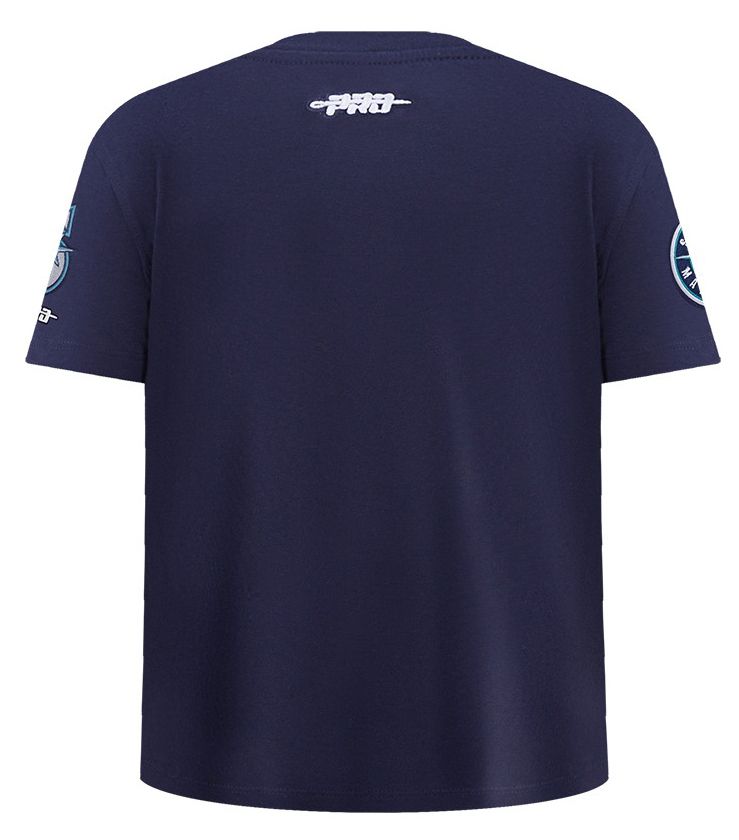 Pro Standard Youth Seattle Mariners Midnight Navy Script Tail T-Shirt product image