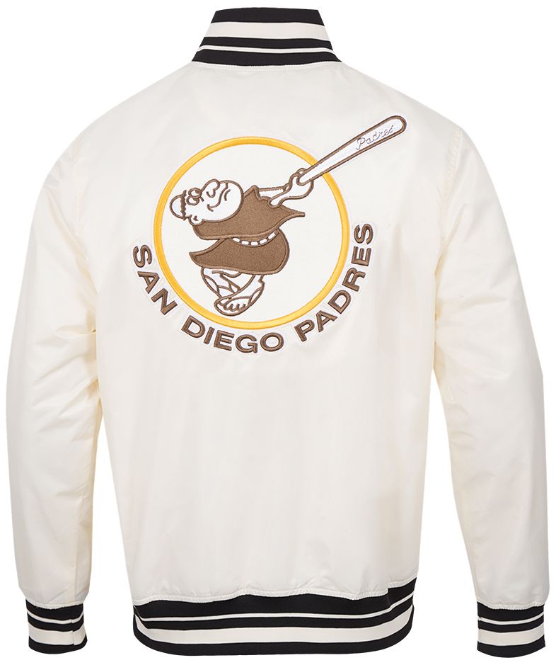 Pro Standard Men's San Diego Padres Cream Retro Rib Satin Jacket product image