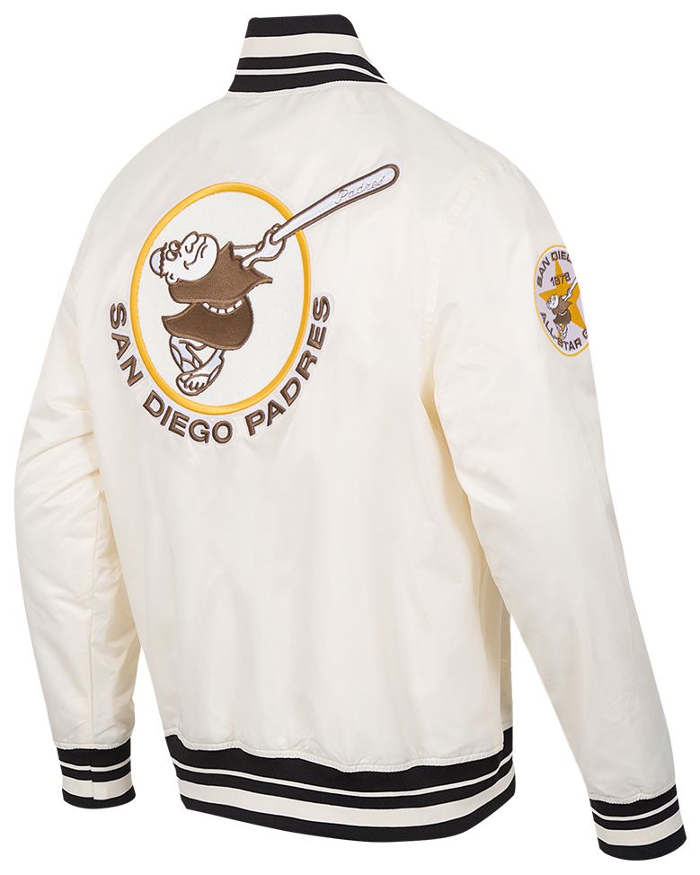 Pro Standard Men's San Diego Padres Cream Retro Rib Satin Jacket product image