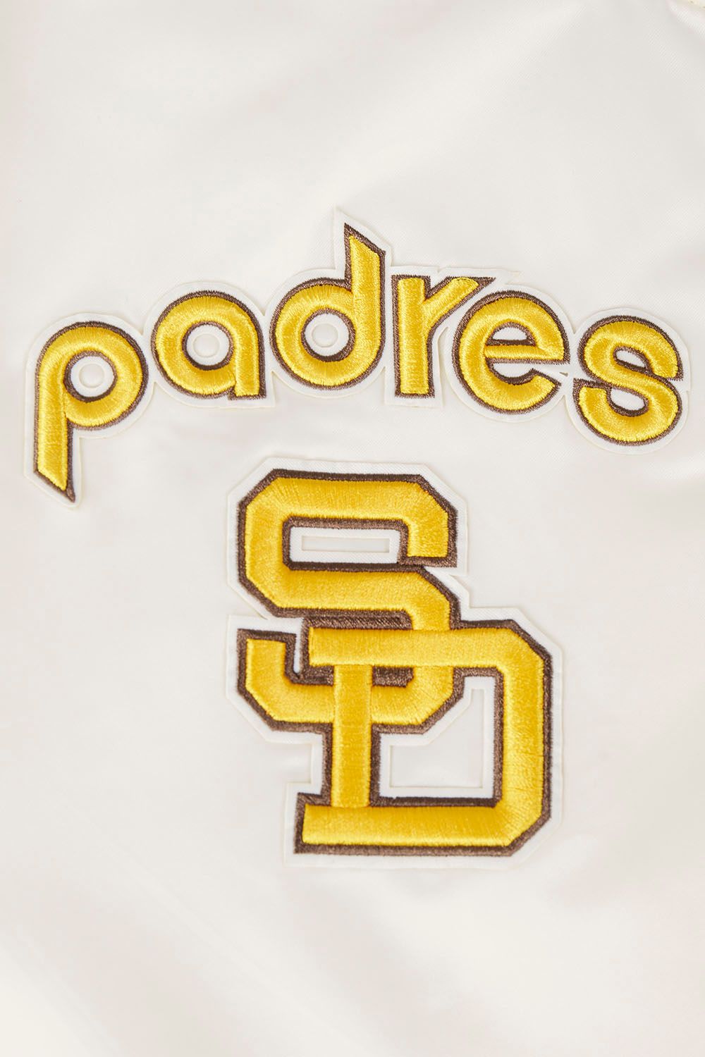 Pro Standard Men's San Diego Padres Cream Retro Rib Satin Jacket product image