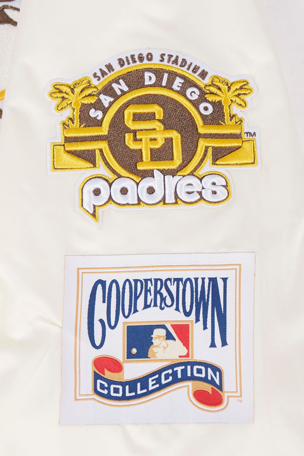 Pro Standard Men's San Diego Padres Cream Retro Rib Satin Jacket product image