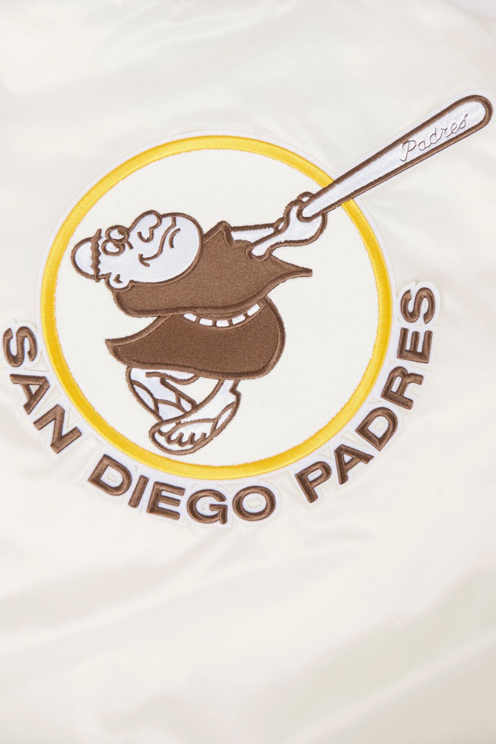 Pro Standard Men's San Diego Padres Cream Retro Rib Satin Jacket product image