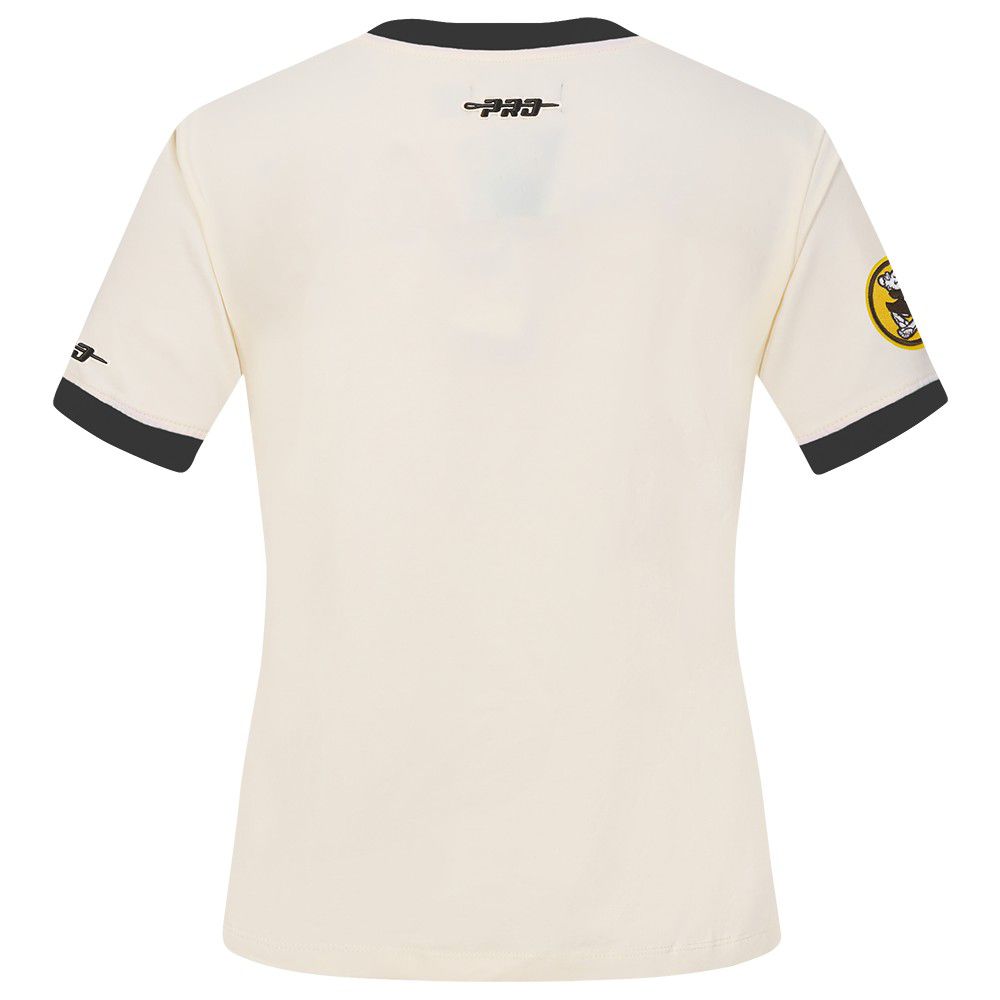 Pro Standard Women's San Diego Padres Cream Ringer Souvenir T-Shirt product image