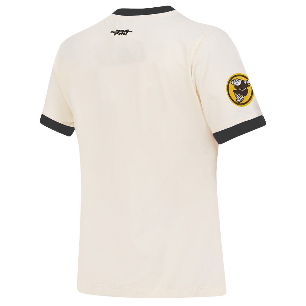 Pro Standard Women's San Diego Padres Cream Ringer Souvenir T-Shirt product image