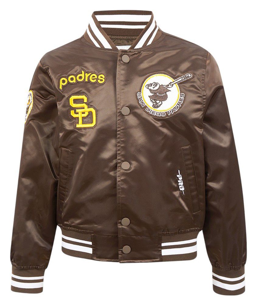 Pro Standard Boys' San Diego Padres Brown Classic Satin Jacket product image