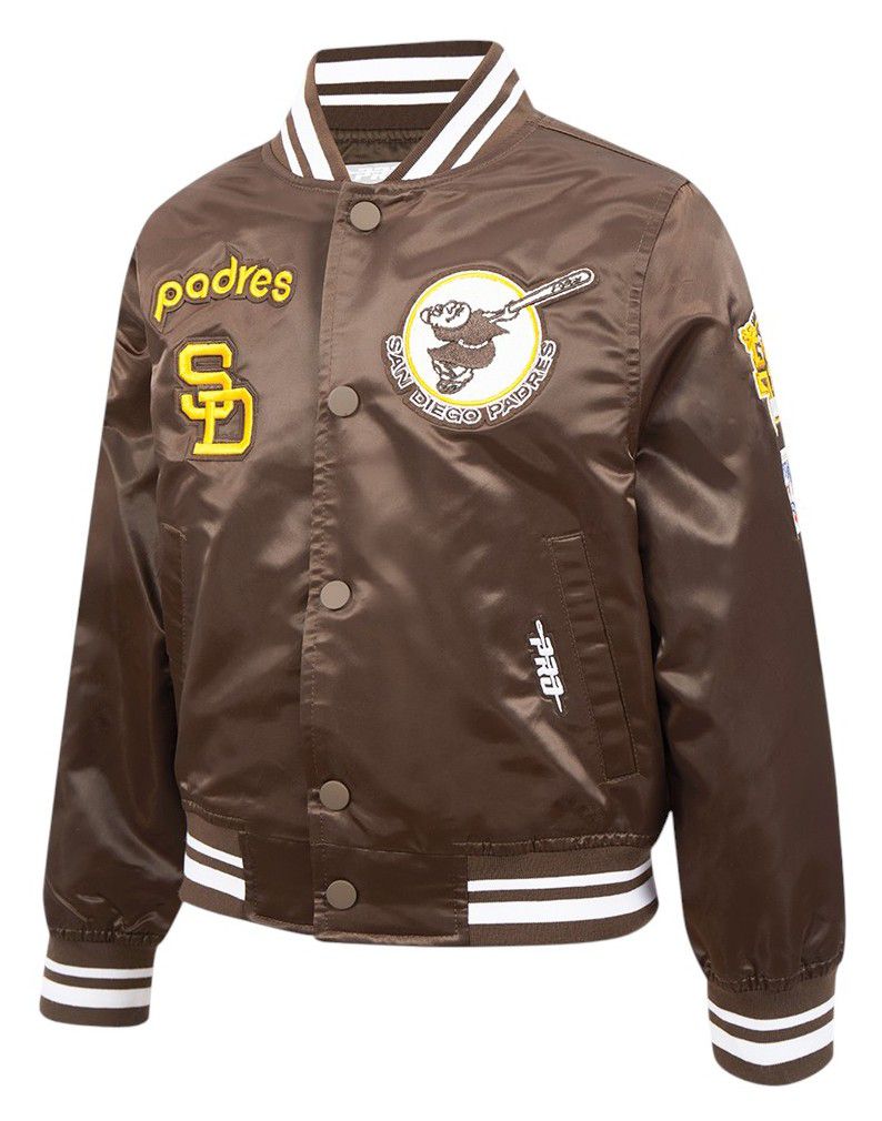 Pro Standard Boys' San Diego Padres Brown Classic Satin Jacket product image