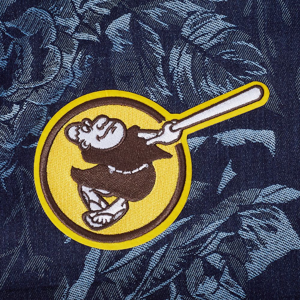 Pro Standard Women's San Diego Padres Blue Denim Cropped Floral Jacket product image