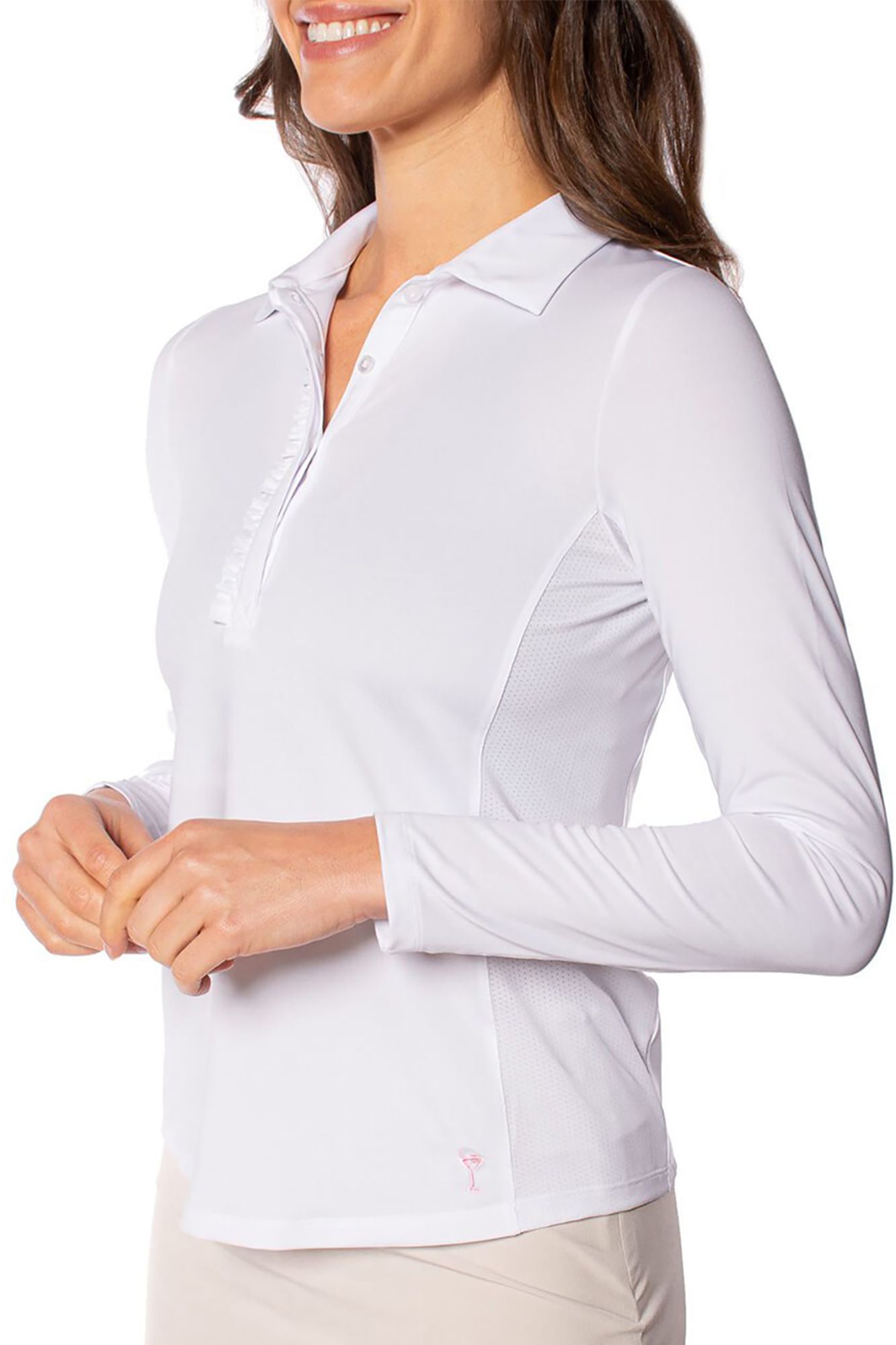 Golftini Women's Long Sleeve Ruffle Tech Golf Polo product image