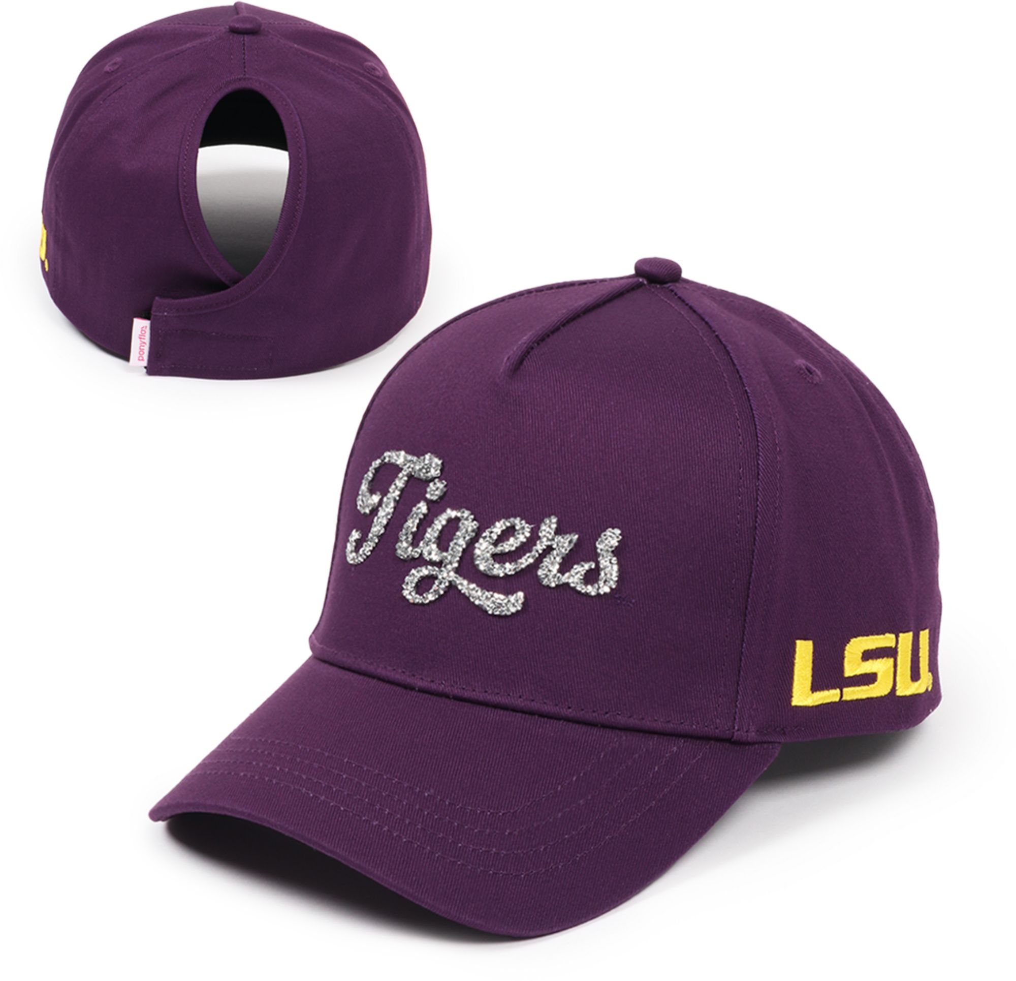Ponyflo Women's LSU Tigers Purple Bling Athletic Hat product image