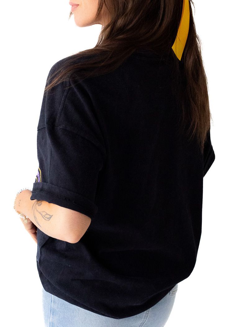 Gameday Social Women's LSU Tigers Washed Black The Band Short Sleeve T-Shirt product image