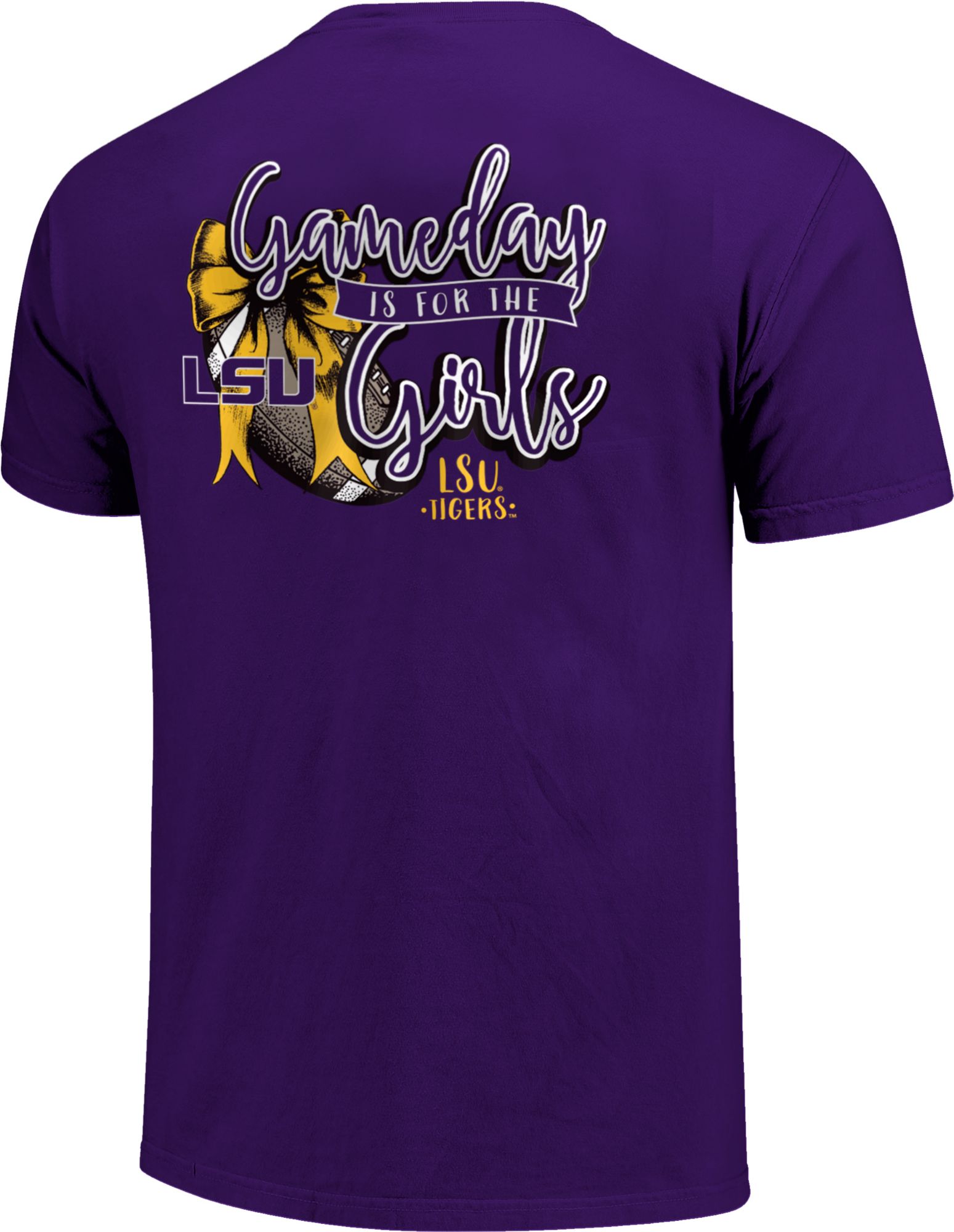 Image One Women's LSU Tigers Purple Gameday Bow T-Shirt product image