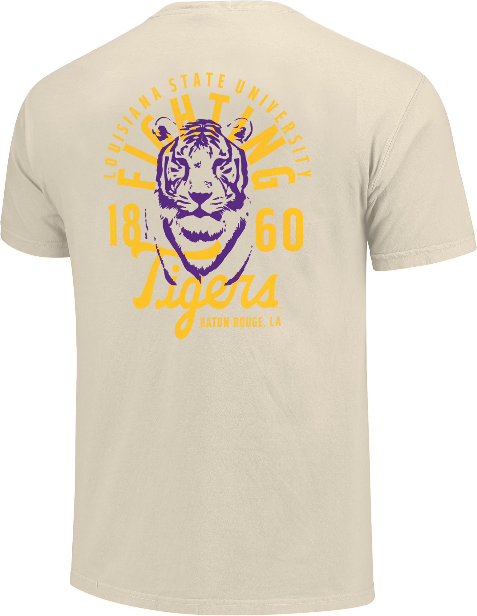 Image One Men's LSU Tigers Ivory Mascot Local T-Shirt