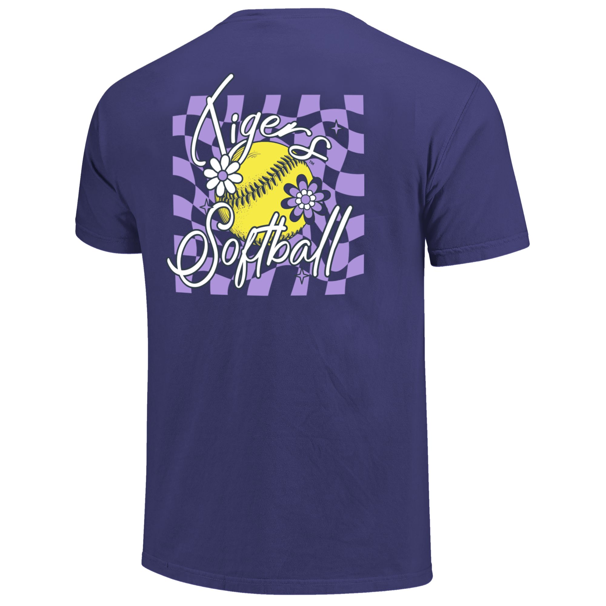 Image One Women's LSU Tigers Purple Floral Softball T-Shirt product image