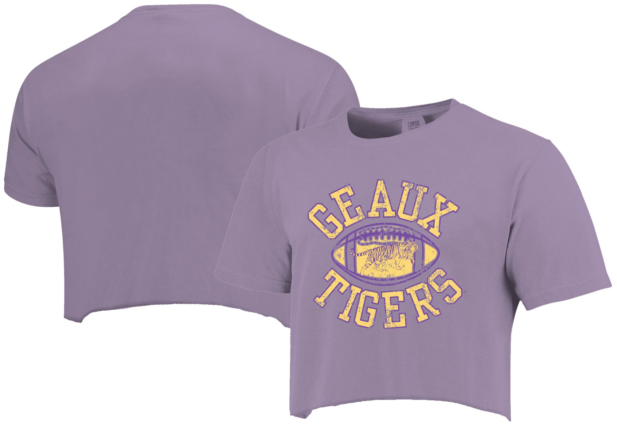 Image One Women's LSU Tigers Orchid Comfort Colors Short Sleeve T-Shirt product image