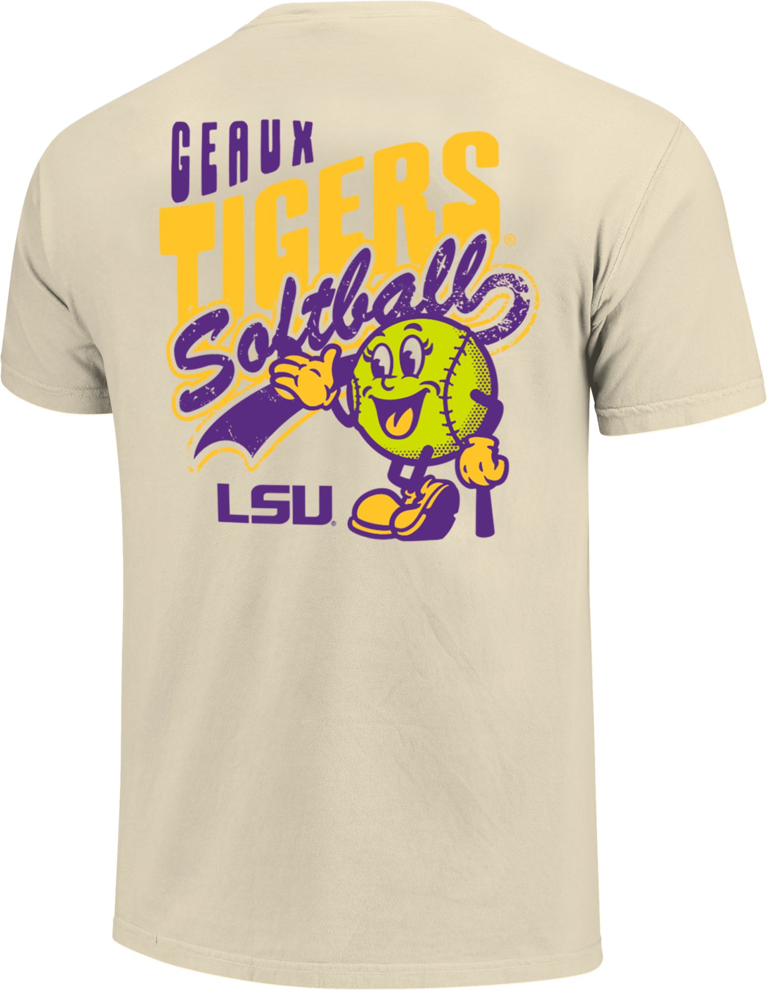 Image One Men's LSU Tigers Ivory Retro Vibe T-Shirt product image