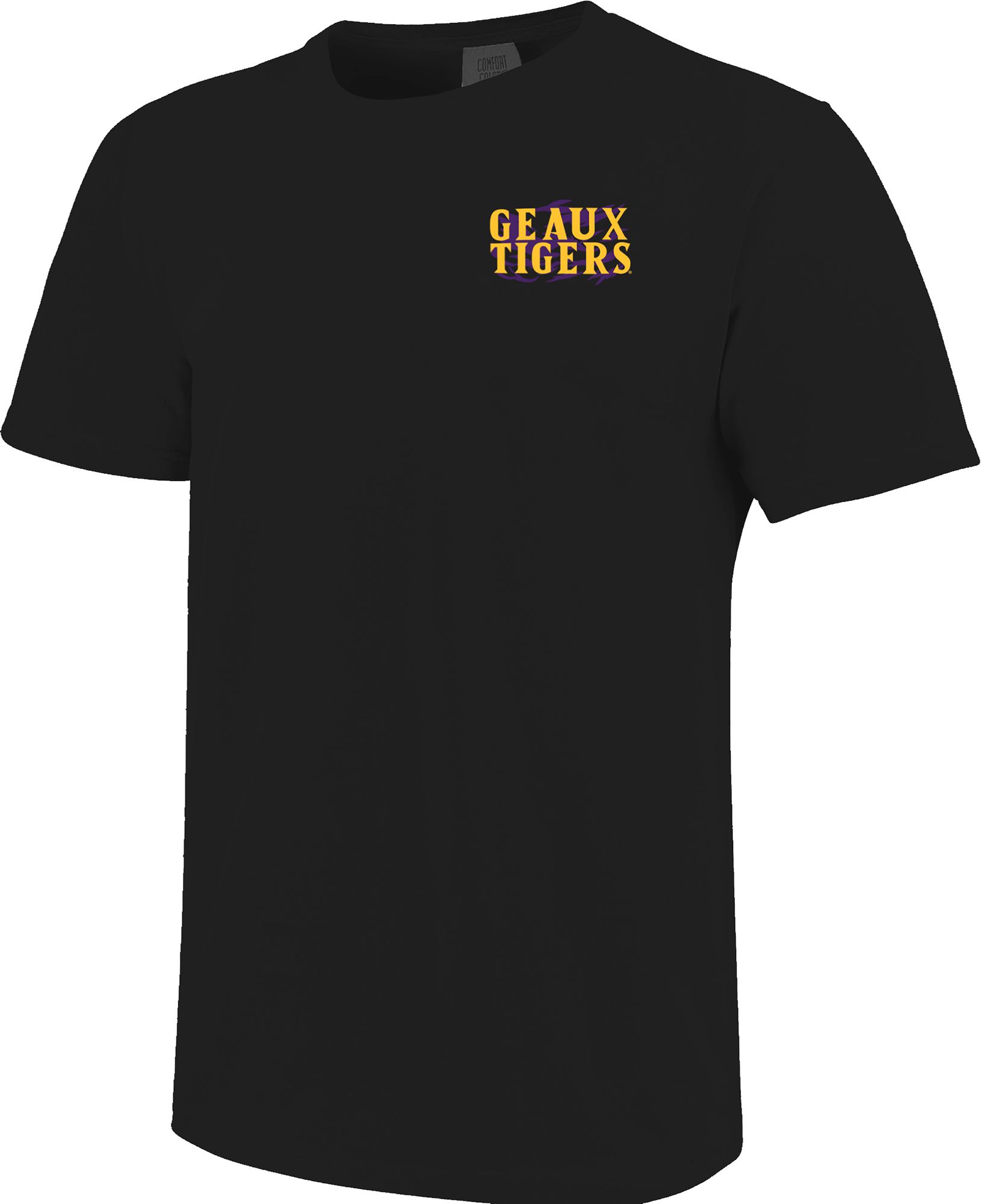 Image One Men's LSU Tigers Black 'Flamin' Tiger' T-Shirt product image