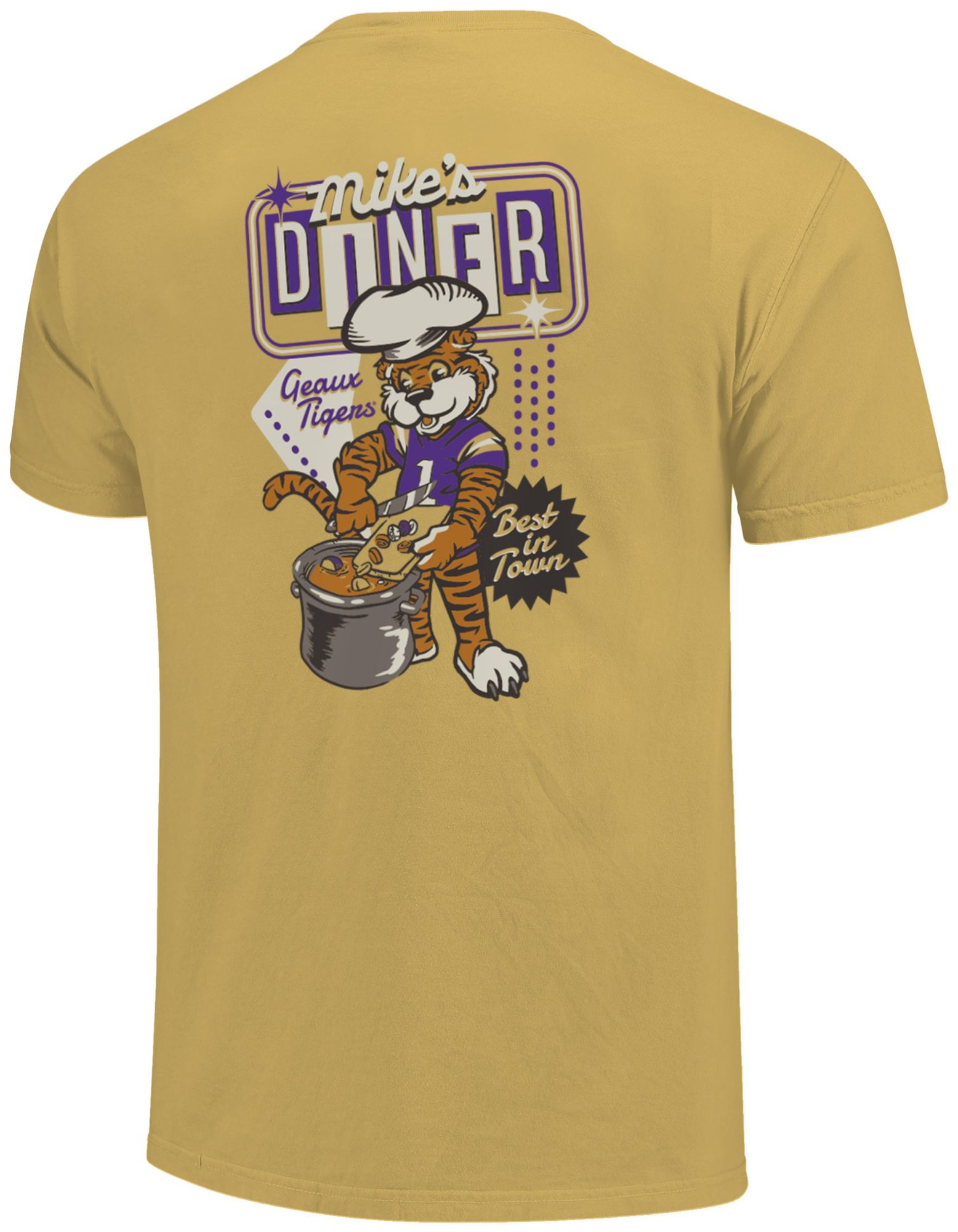 Image One Men's LSU Tigers Mustard Mike's Diner Short Sleeve T-Shirt product image