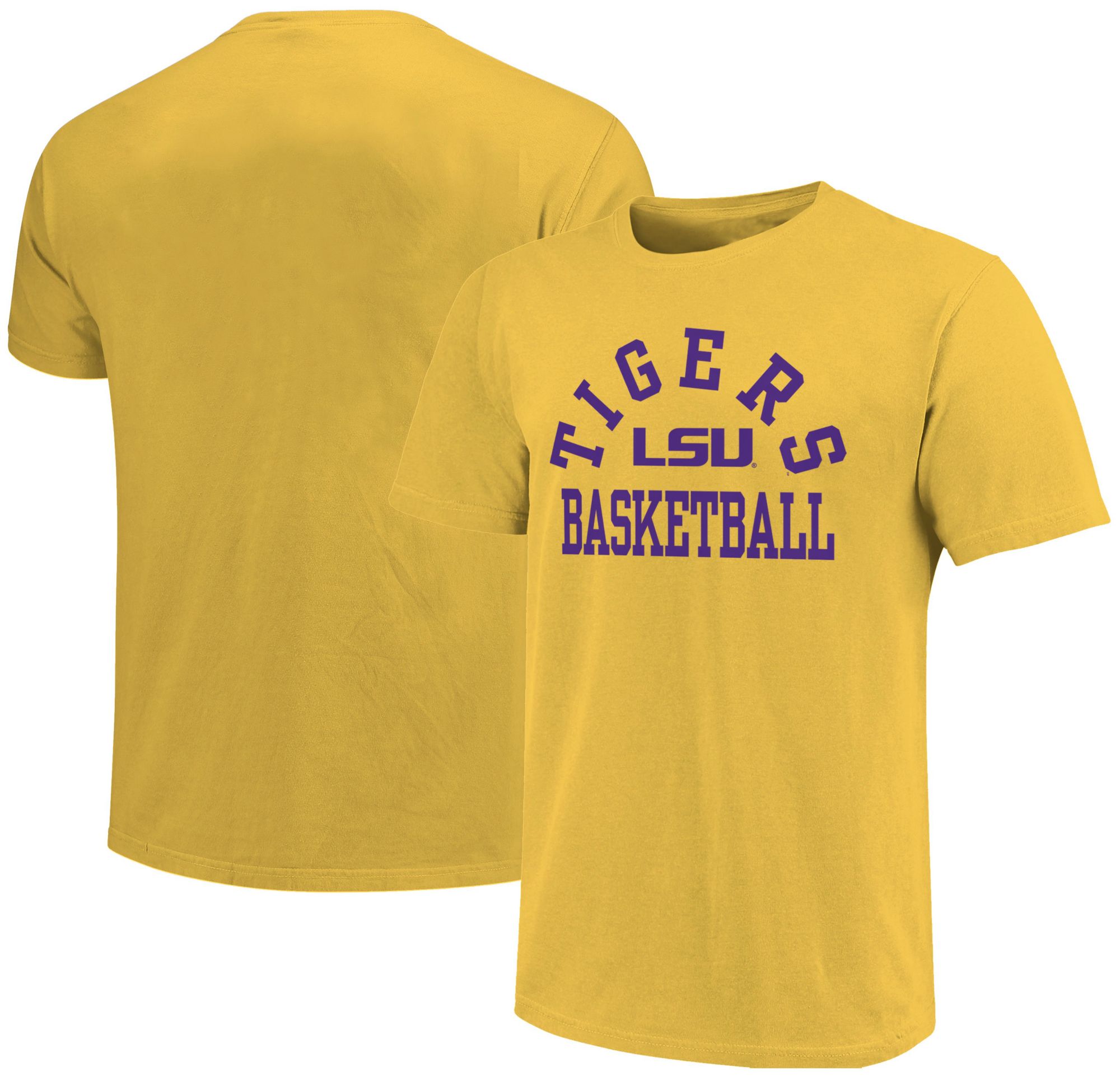 Image One Men's LSU Tigers Gold Arch Basketball T-Shirt product image