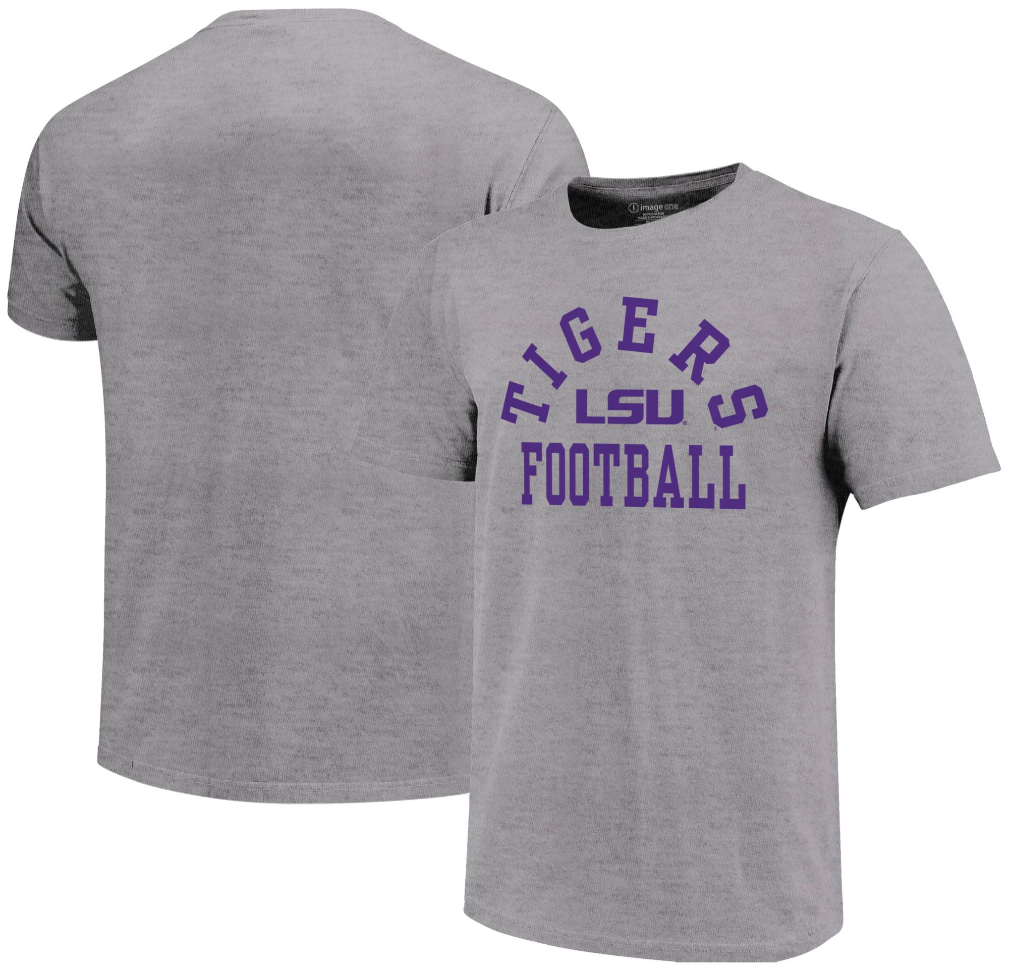 Image One Men's LSU Tigers Grey Arch Football T-Shirt product image