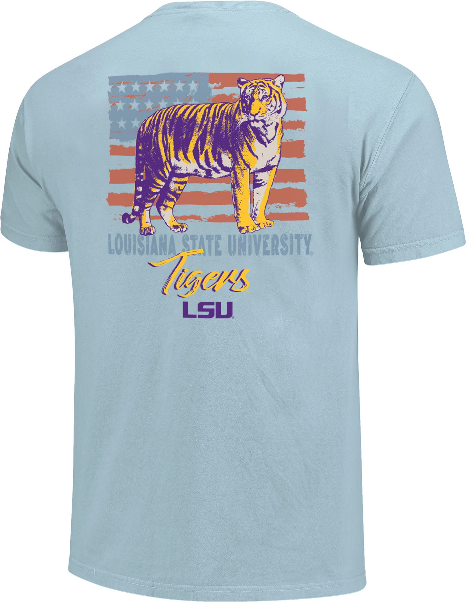 Image One Adult LSU Tigers Americana Light Blue T-Shirt product image