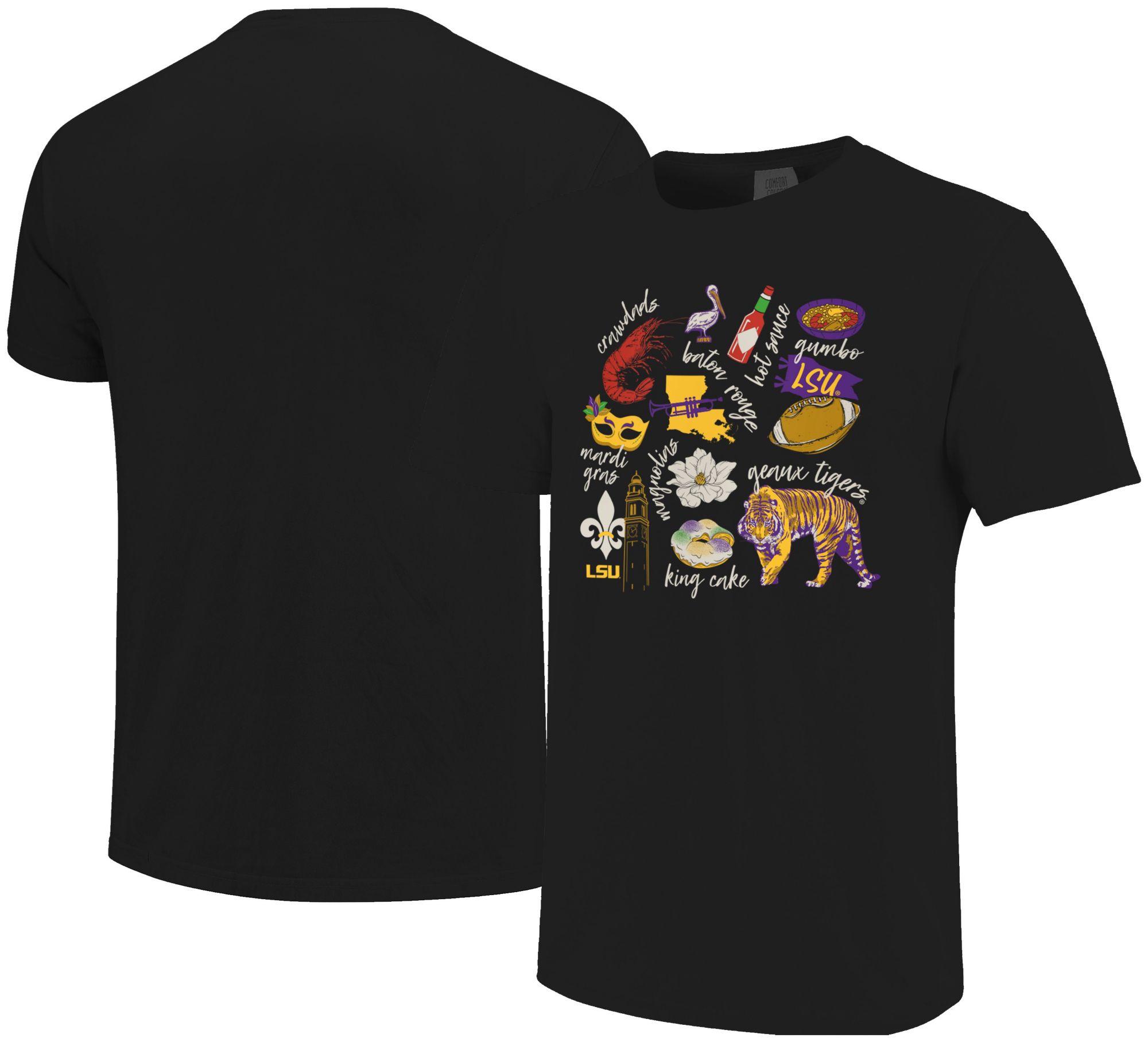 Image One Women's LSU Tigers Black 'All About LA' Short Sleeve T-Shirt product image