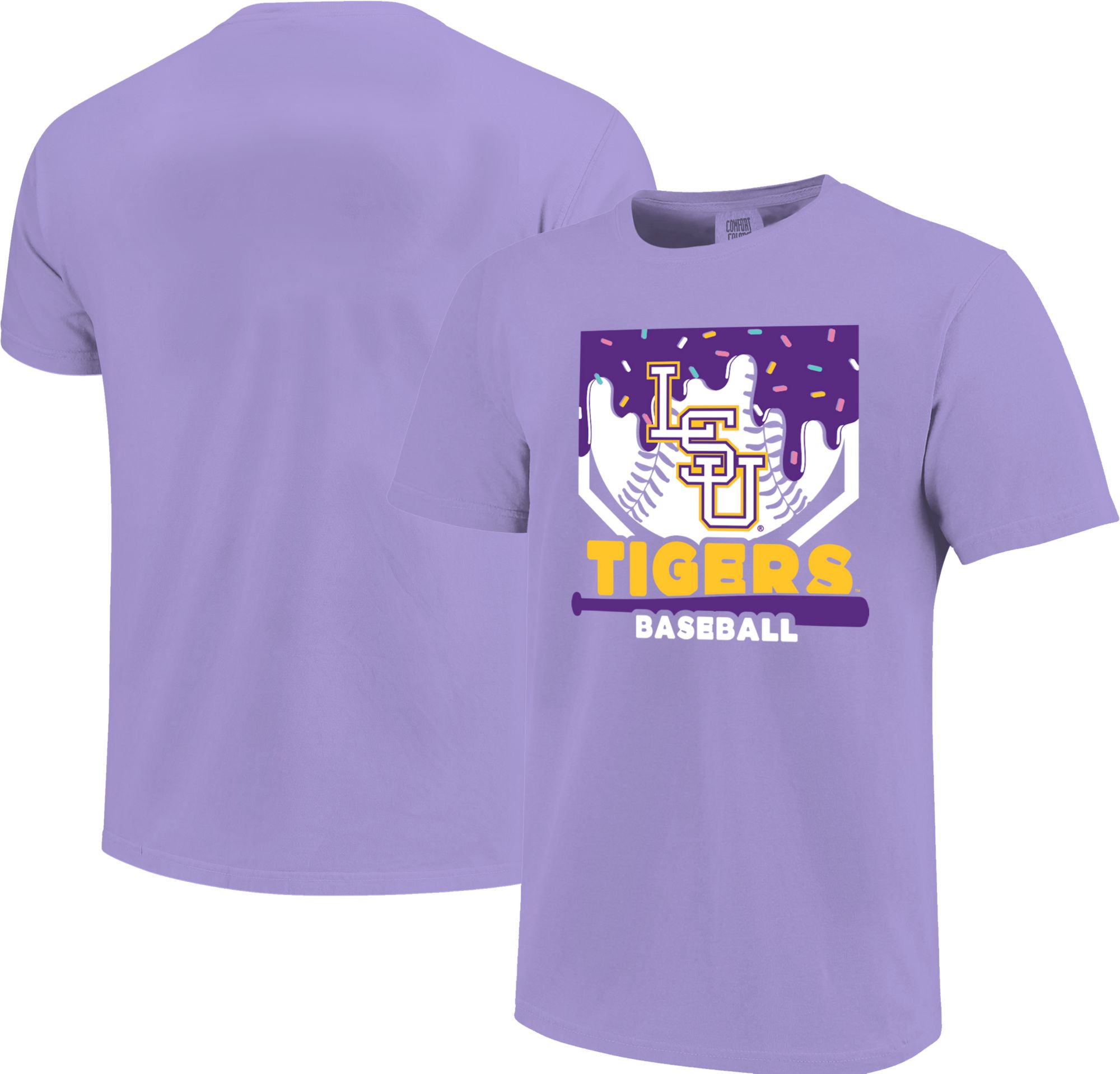 Image One Youth LSU Tigers Violet Home Plate Drip T-Shirt product image