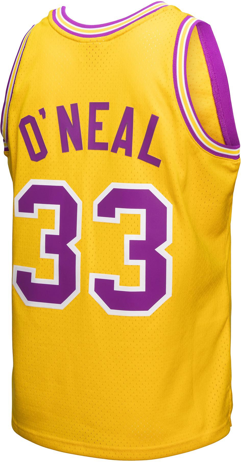 Mitchell & Ness Men's LSU Tigers Shaquille O'Neal #33 Gold 1990-91 Swingman Replica Throwback Jersey product image