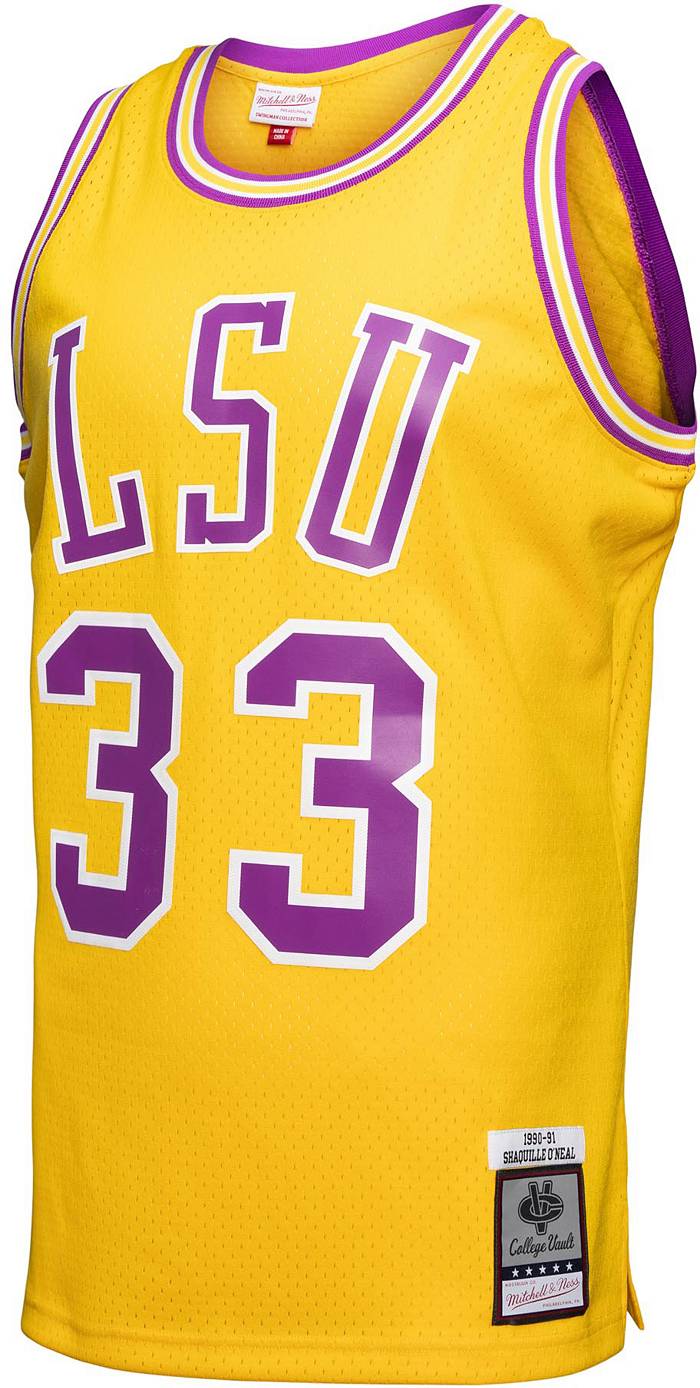 Shop Shaquille Shaq O'Neal LSU Tigers Signed Gold Custom Jersey