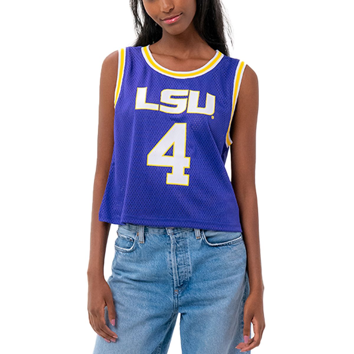 Established & Co Women's LSU Tigers Flau'jae Johnson Purple Basketball Jersey product image