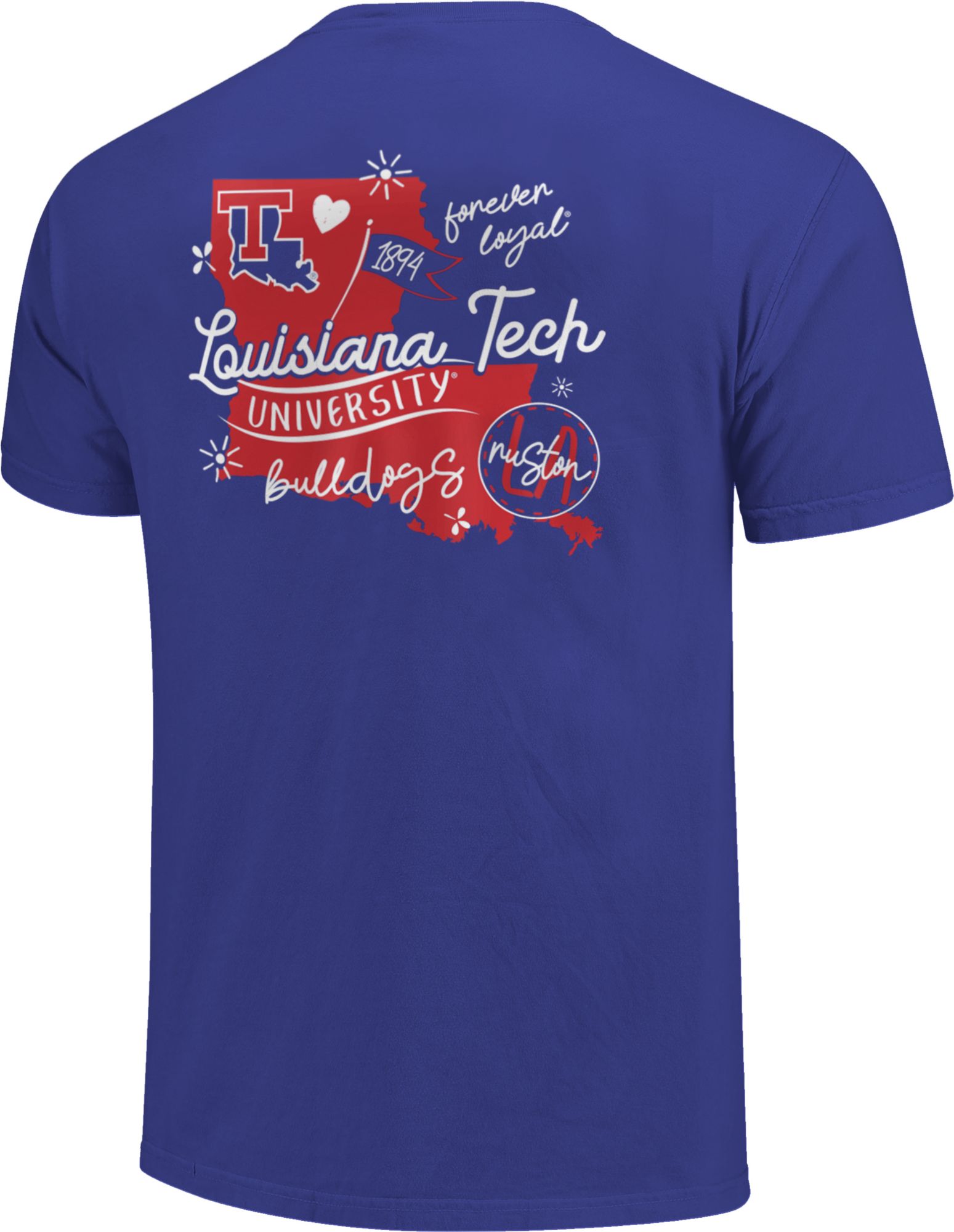 Image One Women's Louisiana Tech Bulldogs Blue Doodles T-Shirt product image