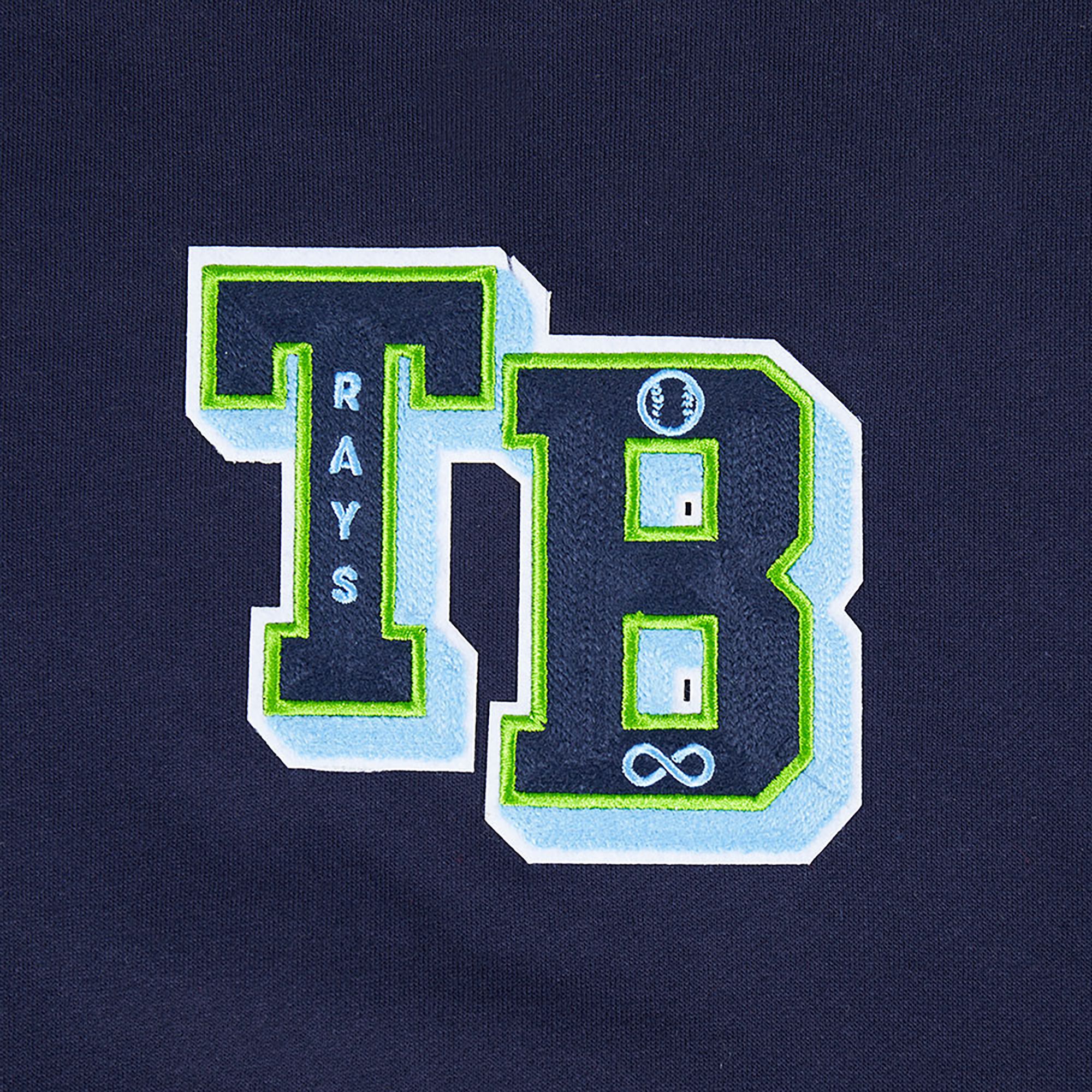 Pro Standard Men's Tampa Bay Rays Navy City Drop Crew Long Sleeve T-Shirt product image