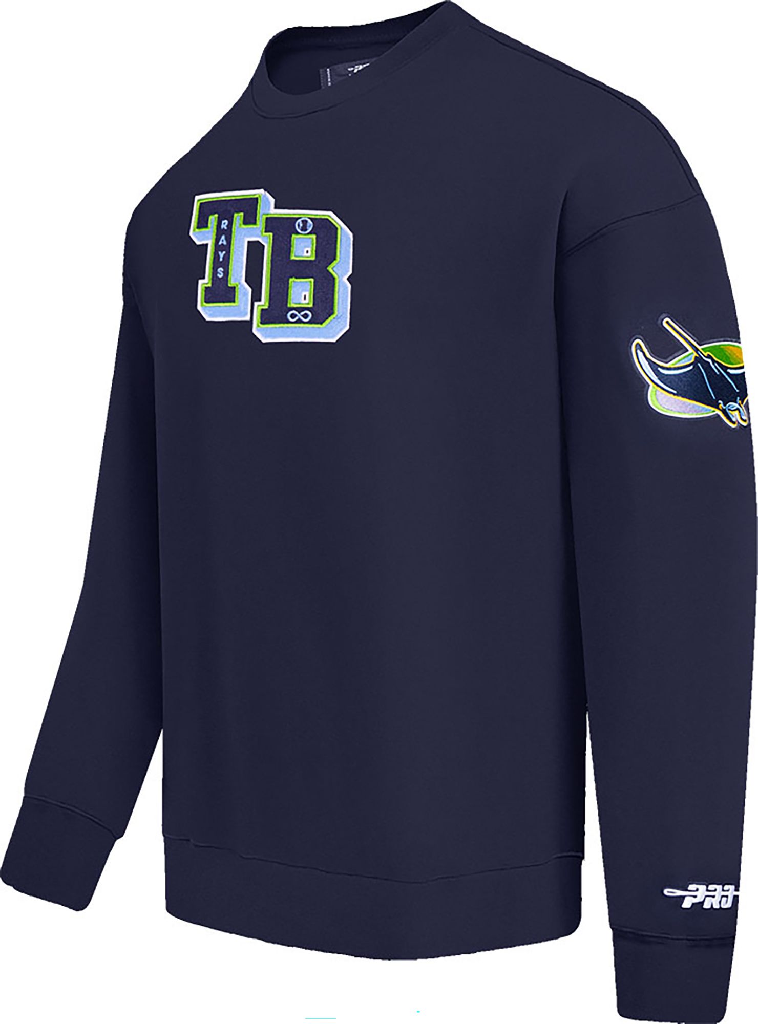 Pro Standard Men's Tampa Bay Rays Navy City Drop Crew Long Sleeve T-Shirt product image