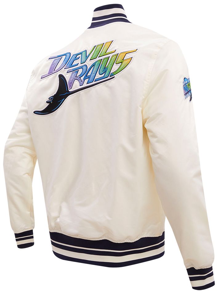 Pro Standard Men's Tampa Bay Rays Cream Retro Rib Satin Jacket product image