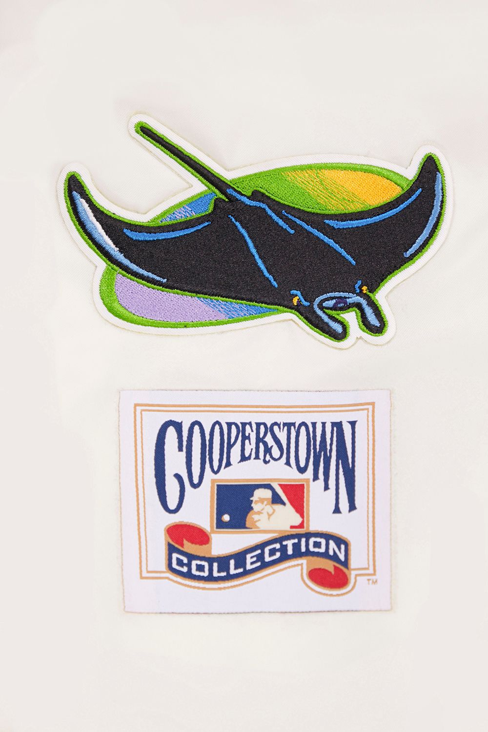 Pro Standard Men's Tampa Bay Rays Cream Retro Rib Satin Jacket product image
