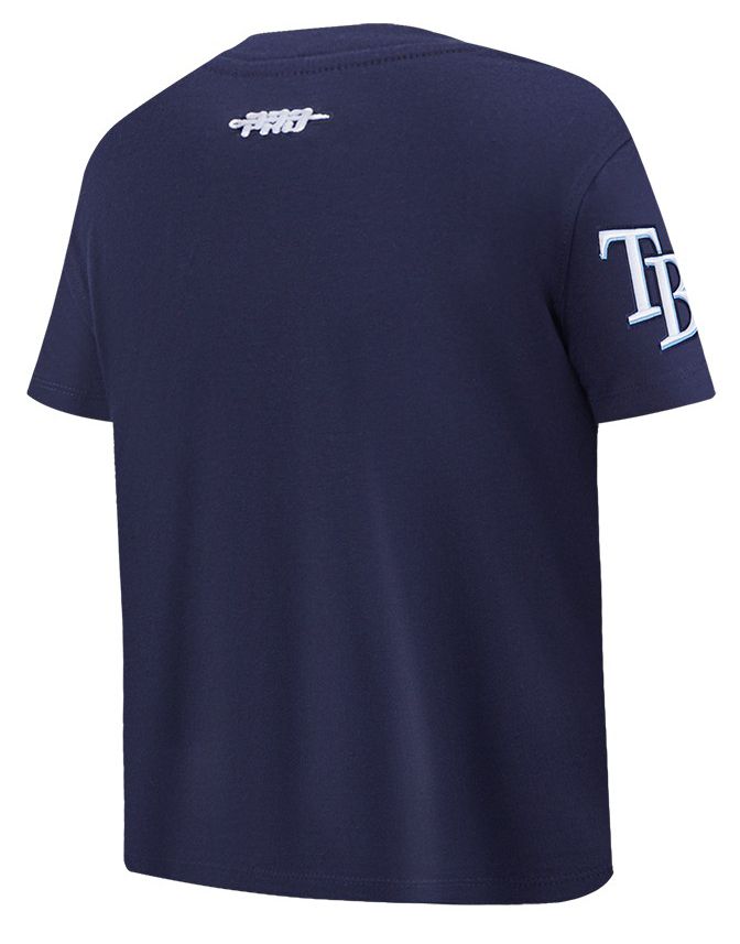 Pro Standard Youth Tampa Bay Rays Midnight Navy Script Tail T-Shirt product image