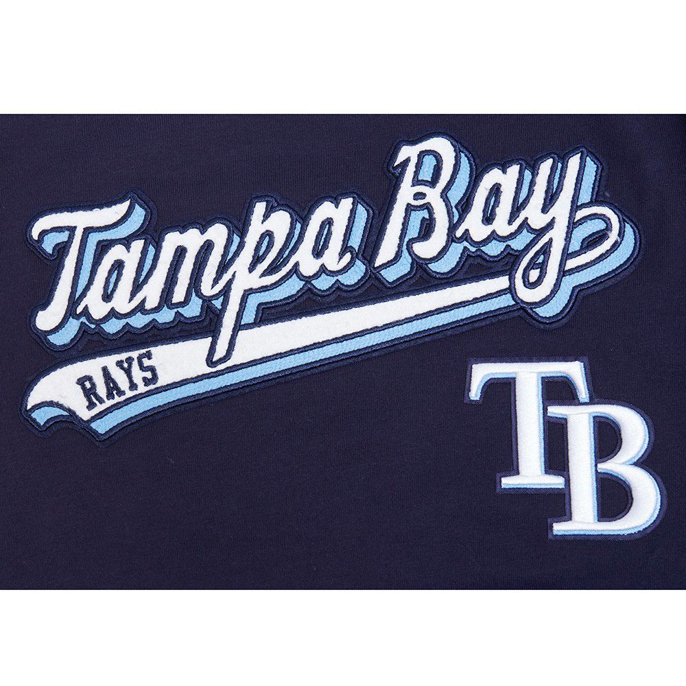 Pro Standard Youth Tampa Bay Rays Midnight Navy Script Tail T-Shirt product image