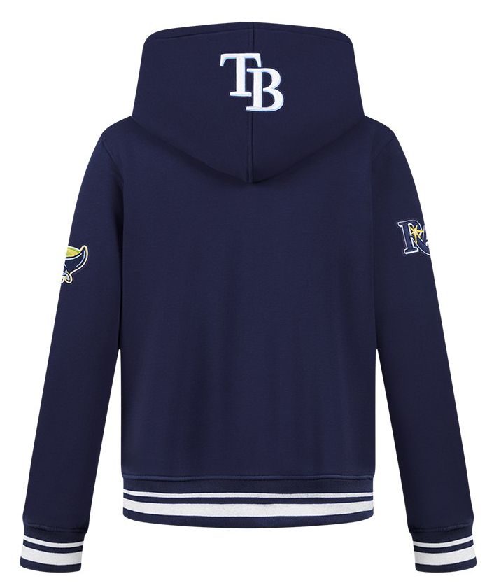 Pro Standard Youth Tampa Bay Rays Midnight Navy Script Tail Ribbed Fleece Hoodie product image