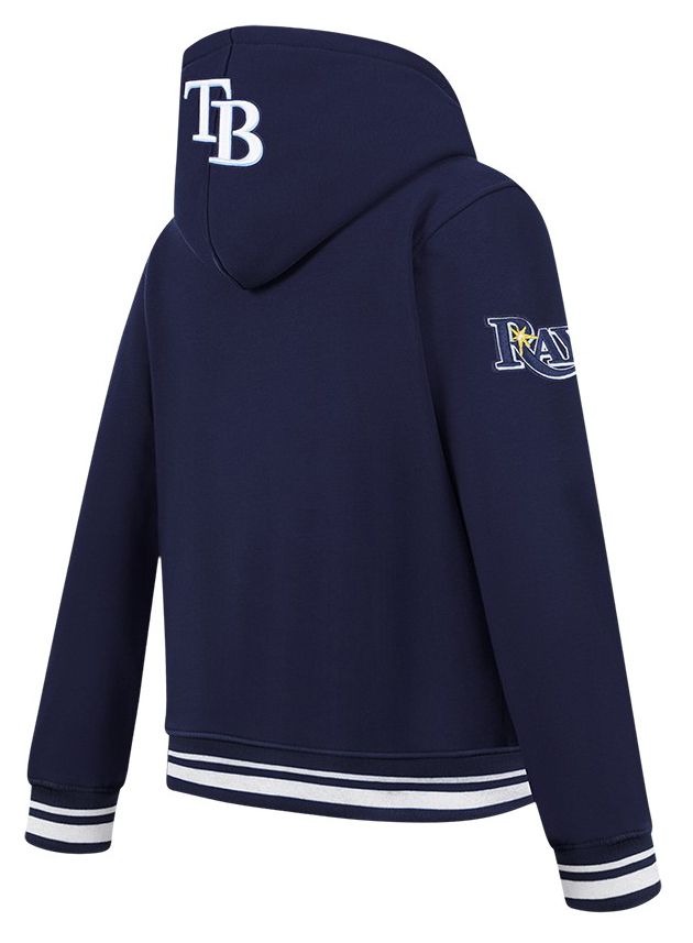 Pro Standard Youth Tampa Bay Rays Midnight Navy Script Tail Ribbed Fleece Hoodie product image