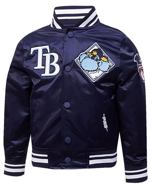 Pro Standard Toddler Tampa Bay Rays Navy Rib Satin Jacket product image