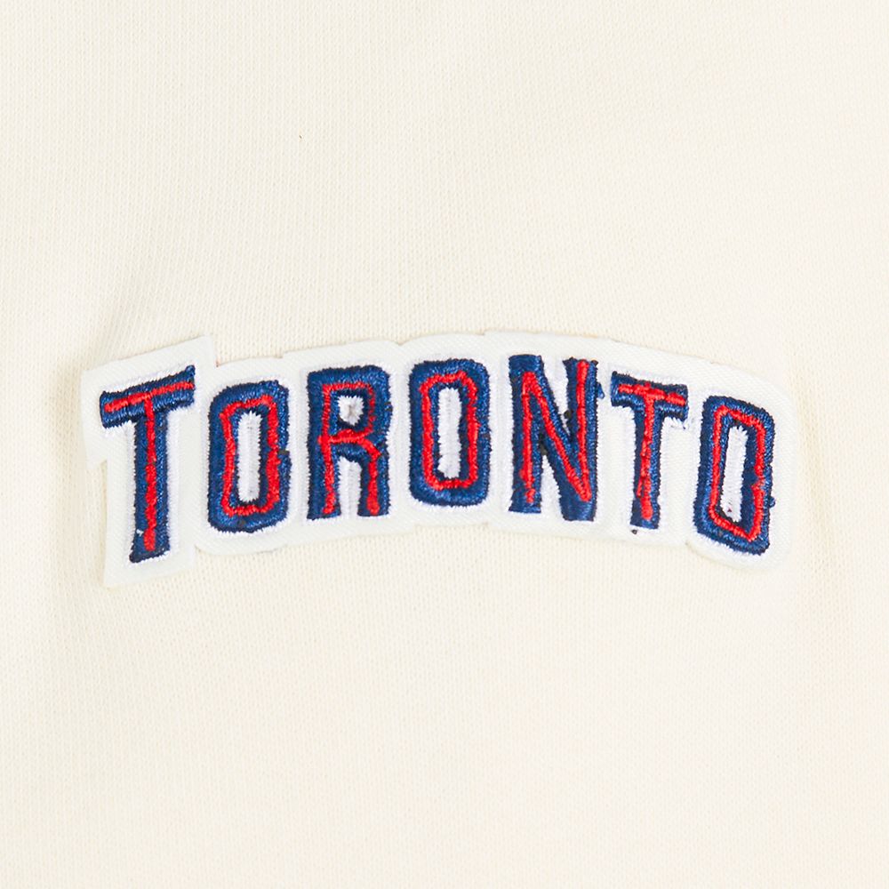 Pro Standard Women's Toronto Blue Jays Cream Cropped Pull Over Hoodie product image