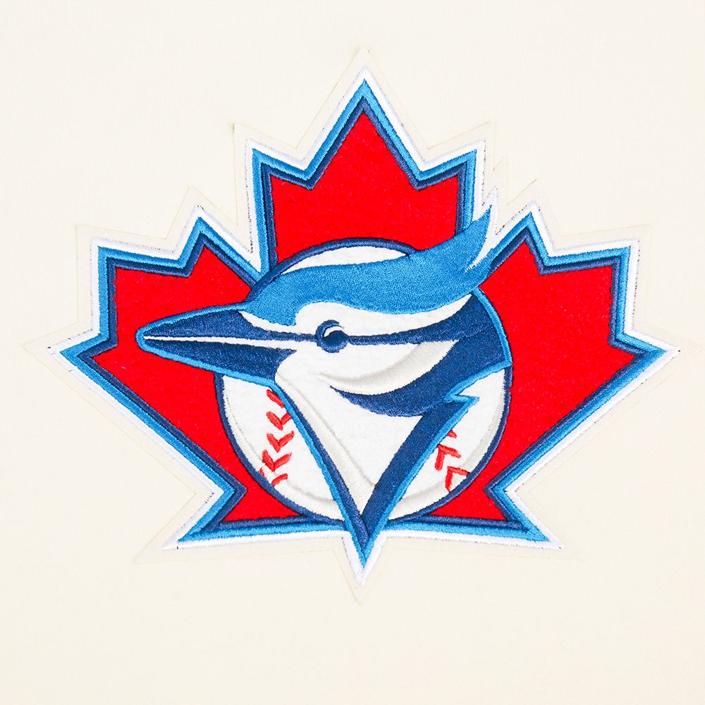 Pro Standard Women's Toronto Blue Jays Cream Cropped Pull Over Hoodie product image